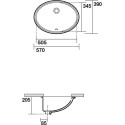 Раковина Kerasan Lavabi arredo Diamante 55x40 см, белая
