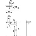 Рукомойник Laufen Pro S 8.1596.0.000.104.1 асимметричный