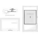 Шторка на ванну Kubele DE019P4-CLN-CH 140х150 см, профиль хром