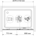 Шторка на ванну RGW Screens SC-45 170х150, профиль хром
