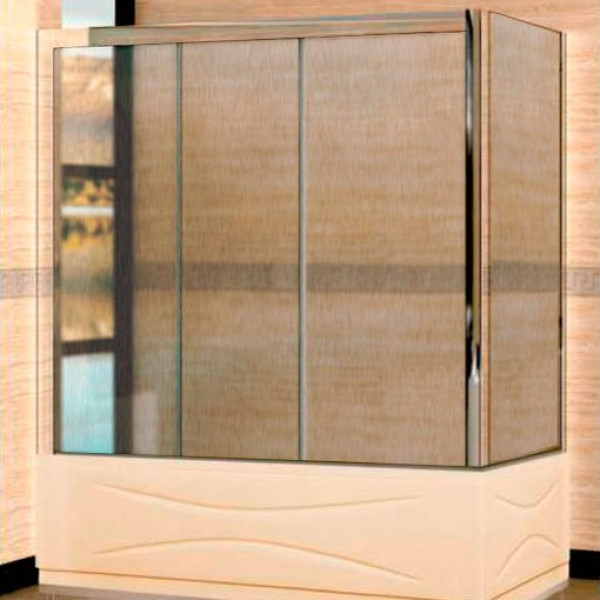 Шторка на ванну RGW Screens SC-81 (1460-1510)х800х1500 профиль хром, стекло шиншилла
