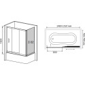 Шторка на ванну RGW Screens SC-81 (1460-1510)х800х1500 профиль хром, стекло шиншилла