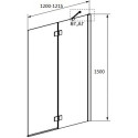 Шторка на ванну Radaway Essenza New Black PND II 120 R