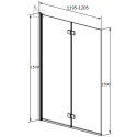 Шторка на ванну Radaway Essenza New PND I 120 L