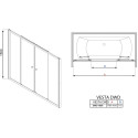 Шторка на ванну Radaway Vesta DWD 180 прозрачное стекло