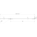 Шторка на ванну Ravak BVS2-100 R Transparent, фурнитура хром