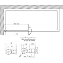 Шторка на ванну Vegas Glass EV 76 08 ARTDECO D2 L профиль глянцевый хром, стекло прозрачное рисунок