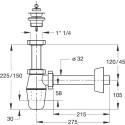 Сифон для раковины Bonomini Tedesco 2634WL32B0WZ