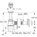 Сифон для раковины Bonomini Tedesco 2634WX45B0WZ