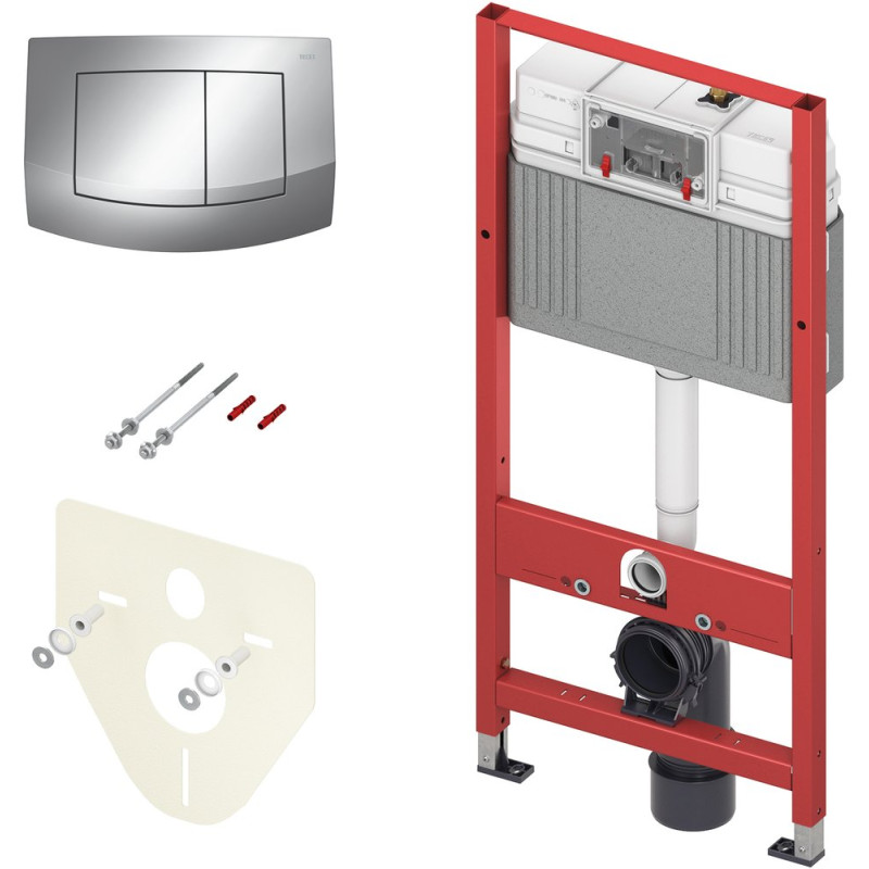 Система инсталляции для унитазов TECE TECEbase kit 9400405 4 в 1 с кнопкой смыва