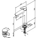Смеситель AM.PM Gem F9092200 для раковины, с донным клапаном