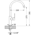 Смеситель Alveus Arc 80 1134890 для кухонной мойки, white