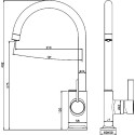 Смеситель Argo Button 35-09L для кухонной мойки, белый