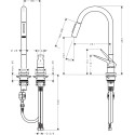 Смеситель Axor Citterio M 34822000 для кухонной мойки, хром