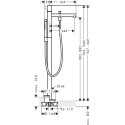 Смеситель Axor Uno 45416820 напольный, шлифованный никель