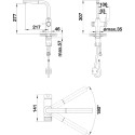 Смеситель Blanco Evol-S Volume 525213 для кухонной мойки, рычаг слева