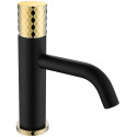 Смеситель Boheme Stick 121-BG для раковины, black diamond gold