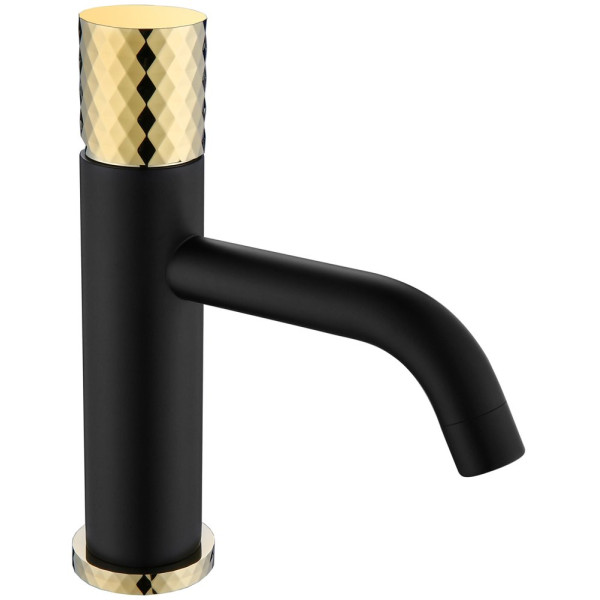 Смеситель Boheme Stick 121-BG для раковины, black diamond gold