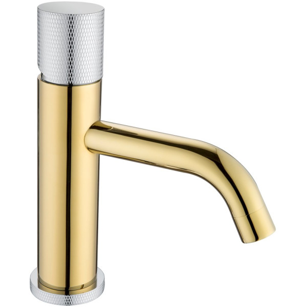 Смеситель Boheme Stick 121-GCR.2 для раковины, gold touch chrome