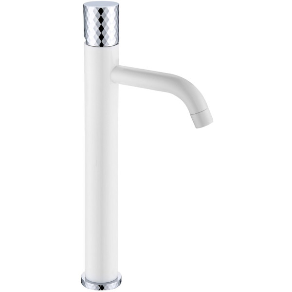 Смеситель Boheme Stick 122-WCR для раковины, white diamond chrome