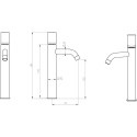 Смеситель Boheme Stick 122-WCR для раковины, white diamond chrome