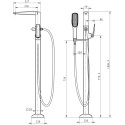 Смеситель Boheme Venturo 379 напольный, для ванны с душем