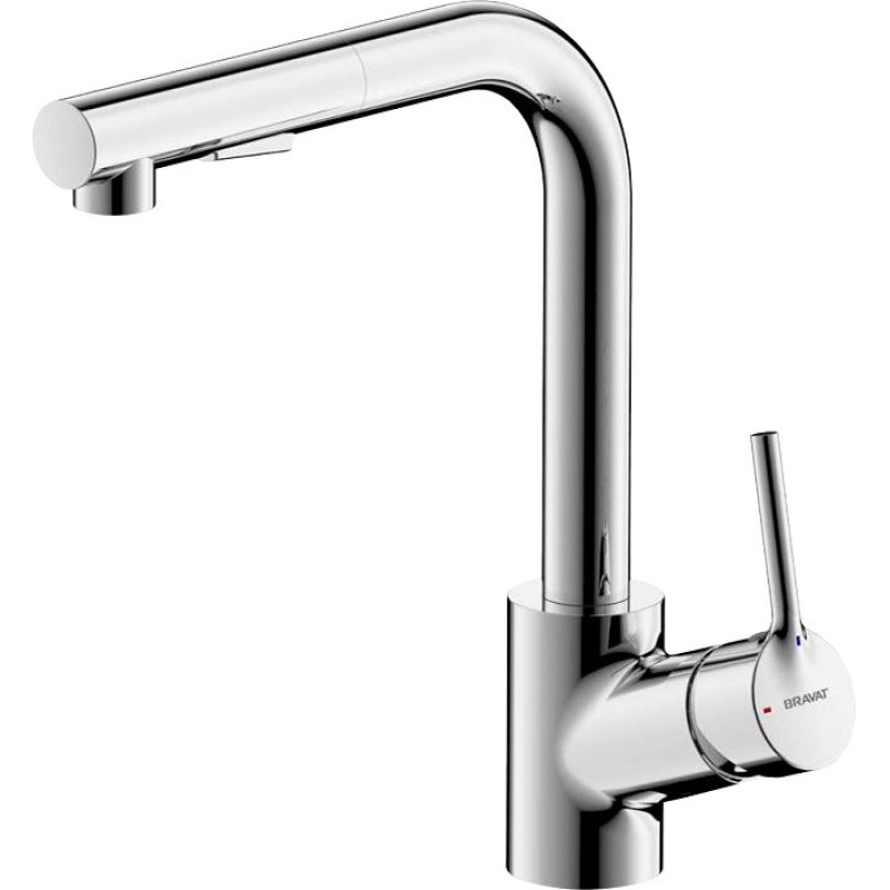 Смеситель Bravat Affability F7172217CP-3 для кухонной мойки, хром