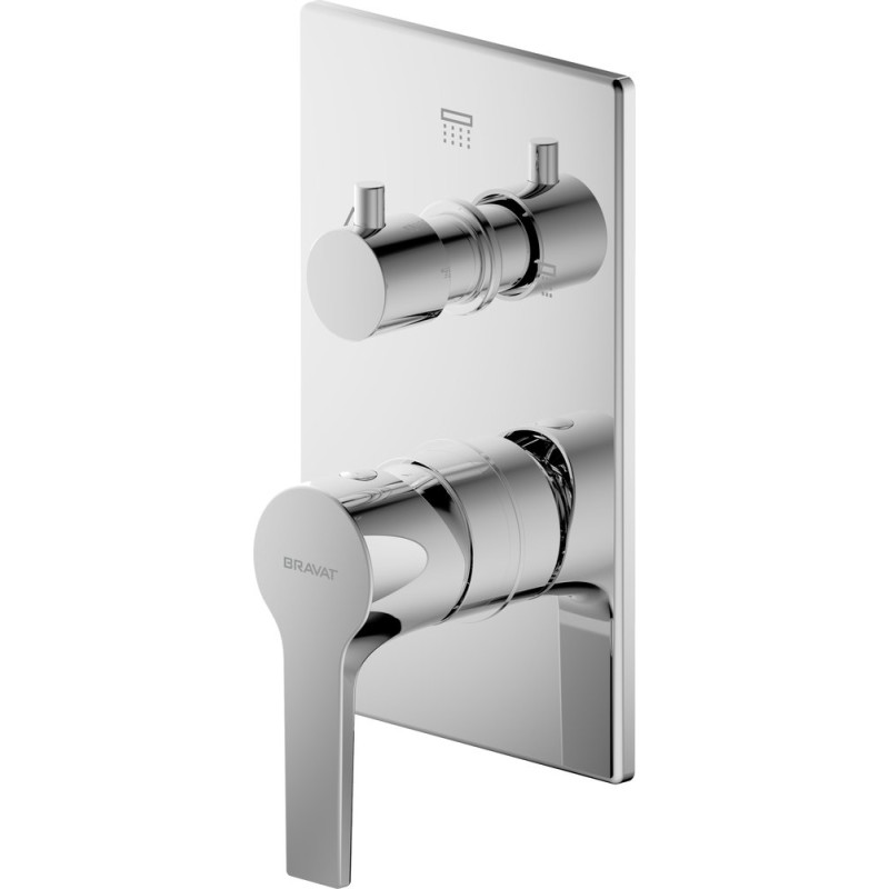 Смеситель Bravat Prolate P69218CP-3-ENG для ванны с душем