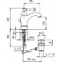 Смеситель Cezares Margot MARGOT-LSM1-A-01-Bi для раковины