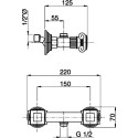 Смеситель Cezares Olimp DS 02 Sw для душа