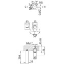 Смеситель Cezares Porta BLI2 01 W0 С ВНУТРЕННЕЙ ЧАСТЬЮ, для раковины