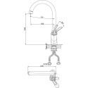 Смеситель D&K Baciano DA1032456 для кухонной мойки