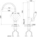 Смеситель D&K Berlin Steinbeis DA1432416 для кухонной мойки, белый