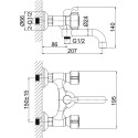 Смеситель D&K Torhall Hessen DA1413241 для ванны с душем