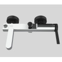 Смеситель GPD Gildo MBB165-K-S для ванны с душем, хром, черный