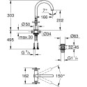 Смеситель Grohe Atrio New 21019003 для раковины