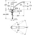 Смеситель Grohe Eurodisc 33770001 для кухонной мойки