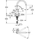 Смеситель Grohe Eurosmart Cosmopolitan 3284320E для кухонной мойки, хром
