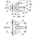 Смеситель Grohe Lineare New 33849AL1 для ванны с душем, темный графит