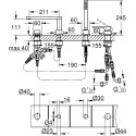 Смеситель Grohe Plus 29307DC3 на борт ванны, суперсталь