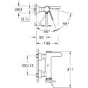 Смеситель Grohe Plus 33553003 для ванны с душем