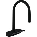 Смеситель Hansgrohe Aquno Select M81 73831670 для кухонной мойки, матовый черный