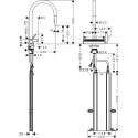 Смеситель Hansgrohe Aquno Select M81 73831670 для кухонной мойки, матовый черный
