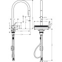 Смеситель Hansgrohe Aquno Select M81 73837000 для кухонной мойки, хром
