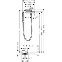 Смеситель Hansgrohe Finoris 76445670 напольный, матовый черный