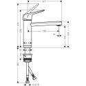 Смеситель Hansgrohe Focus M42 71807000 для кухонной мойки, хром