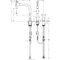 Смеситель Hansgrohe Metris Select M71 73819800 для кухонной мойки, сталь