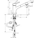 Смеситель Hansgrohe Talis M52 32842000 для кухонной мойки, хром