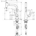 Смеситель Hansgrohe Talis Select M51 72822800 для кухонной мойки, сталь