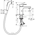 Смеситель Hansgrohe Vernis Shape 71216000 для раковины с гигиеническим душем, хром